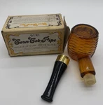 Vintage Avon Corn Cob Pipe Amber Bottle Wild Country After Shave Full With Box. Fixed Price $18.99.