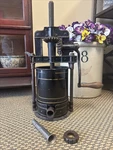 Antique Cast Iron Landers Frary Clark? 4 Quart Press Sausage Stuffer Steel. Fixed Price $195.00.