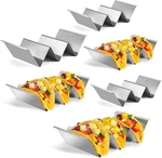 Taco Holders Set Of 6, Stand, Stainless Steel Holder, With Easy-access. Fixed Price $13.85.