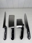 Ronco Showtime Six Star Knife Chef Cleaver Chop & Serve #5 #11 #9 Knives. Fixed Price $24.88.