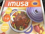 Dk Purple Nib Imusa Enamled Cast Iron Pot/dutch Oven 5 Qt Safe Cooks Evenly. Fixed Price $38.60.