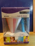 Rival Snow Cone And Straws 20CUPS & 10 W/box New. Fixed Price $12.99.