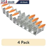 4 Pack Stainless Steel Taco Rack Holder W/ Handles Dishwasher Safe Griddle Tool. Fixed Price $73.44.