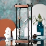 Large Fillable Hourglass Timer, Empty Decorative Wooden Sandglass C.... Fixed Price $34.95.