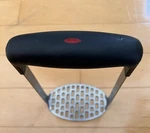 Oxo Good Grips Stainless Steel Smooth Potato Masher Dishwasher Safe. Fixed Price $17.99.