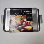 Large Charcoal Companion Stainless Grilling Grid 17.5" X 12", Steel. Fixed Price $17.95.