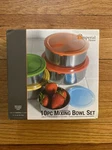 Imperial Home 10 Piece Stainless Steel Mixing Bowls With Colored Lids. Fixed Price $13.10.