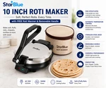 Starblue 10IN Roti Maker Tortilla Taco Chapati Press 1200W W/warmer. Fixed Price $49.95.