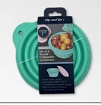 Core Kitchen Company SET/2 Round Collapsible Silicone Food Containers 13.5 Oz. Fixed Price $14.24.