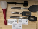 Pampered Chef 5PC Tool Set Mix Chop Basting Bottle Nylon Utensils Vhtf. Fixed Price $40.00.