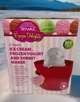 Rival Frozen Delight 2-QUART Ice Cream Yogurt Sorbet Maker New In Box. Appliance. Fixed Price $69.00.