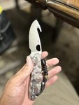 Honey Badger Knives Large Hook Knife - 8CR13MOV Steel Upgraded G10 Digi Camo. Fixed Price $66.00.