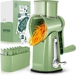 Rotary Cheese Grater W/handle &5 Blades, Round Slicer Vegetable. Fixed Price $9.95.