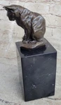 House Cat Bronze Metal Figure Figurine Sculpture Original Signed Art By Milo. Fixed Price $184.50.