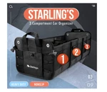 Starlings Car Trunk Organizer Durable Storage 3 Compartments- Adjustable New. Fixed Price $89.00.