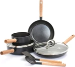 Greenpan Hudson Healthy Ceramic 8 Piec Cookware Pots And Pans Set, Skillet Black. Fixed Price $69.99.