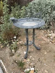 Vintage Cast Iron Sundial Birdbath Stand. Fixed Price $300.00.