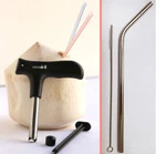Usa Coconut Opener Tool + Stainless Steel Straw Opening. Fixed Price $8.99.