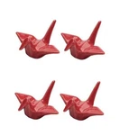 Japanbargain Set Of Red Porcelain Chopstick Rest Origami Crane Shape 4816. Fixed Price $11.50.