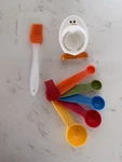 Lot Of Measuring Spoons, Egg Yoke Separator & Silicone Mini Brush. Fixed Price $14.99.