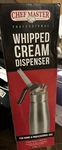 Chef Master 2 Pint Whipped Cream Dispenser Professional Grade Stainless Steel. Fixed Price $55.00.