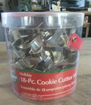Wilton Christmas 18 Pc Holiday Metal Cookie Cutter Set 2308-1132. Fixed Price $10.00.