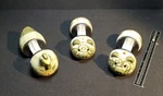 (3) Temp-tations World Figural Chicken & Pig Corn Holders K33855 Green. Fixed Price $27.00.