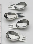 4 Pcs Mini Spork Stainless Steel Spoon + Fork Tool : Camping Hiking Flatware. Fixed Price $12.61.
