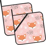 Cute Fox Smile Pot Holders 2 Pcs For Kitchen, Heat Resistant. Fixed Price $14.52.
