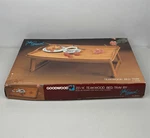 New Julie Pomerantz Goodwood 22X14" Teakwood Bed Tray Serving Open Box. Fixed Price $79.98.