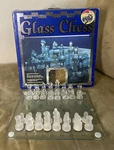 Elegant Chess Set,made Of Solid Glass,clear & Frosted, Smoked Board-opened. Fixed Price $9.99.