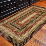 Gingerbread Black & Brown Braided 20X30 - Jute Kitchen Rugs For C.... Fixed Price $44.79.