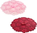 Charles Viancin - Set Of 2 Geranium 4 Inch Silicone Drink Covers Airtight Seal. Fixed Price $26.53.
