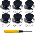 6PCS Pot Lid Knobs, Universal Kitchen Cookware Replacement Pan Black. Fixed Price $13.99.