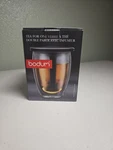 Bodum 12OZ Tea For One Strainer Infuser Double Glass Mug Cup K11153. Fixed Price $10.00.