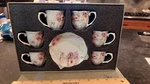 Porcelain Espresso Demitasse Cup And Saucer (set Of 6). Fixed Price $21.98.