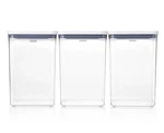 (3 Pack) - Oxo Good Grips 2.7 Qt Pop Food Storage Clear Containers. Fixed Price $32.00.