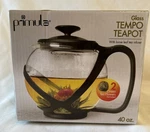 Primula Glass Tempo Round Loose Tea Infuser 40 Oz Black And Clear New Box. Fixed Price $12.99.