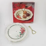 Noritake Poinsettia Christmas Memories Handled Hostess Tray Serving Platter Nib. Fixed Price $25.46.