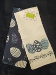 New Pk Blue And White Easter, Egg, 100% Polyester Kitchen Towels 16"X26". Fixed Price $9.99.