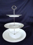 Noritake Whitehall 6115 3 Tier Hostess Tidbit Party Tray. Fixed Price $29.00.