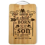 Child Is Born Laser Engraved Bamboo Cutting Board. Fixed Price $29.00.