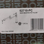 Brizo 62710-PC Traditional Deck Mount Pot Filler Faucet In Chrome. Fixed Price $340.00.