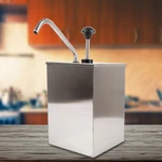 Condiment Soy Ketchup Mustard Dispenser Pump Bucket Stainless 4L Sauce. Fixed Price $75.22.