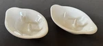 2 White Porcelain Stoneware Potato/apple Baking Dishes. Fixed Price $12.99.