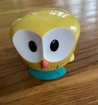 Kikkerland 1- Hour Kitchen Timer Yellow Owlet. Works. Fixed Price $7.00.