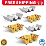 Taco Holders Set Of 6, Stand, Stainless Steel Holder, With Easy-access. Fixed Price $13.99.