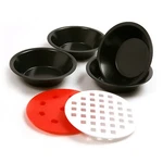 Norpro Mini Non Stick Pie Pan Set Of 4 With Top Cutters 2 Durable. Fixed Price $33.99.