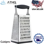 Cuisipro 4-SIDED Box Professional Kitchen Grater Stainless Steel Silver Tool New. Fixed Price $35.99.