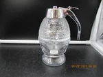 Vintage Norpro Glass Honey Syrup Dispenser Bee Hive Trigger W Stand 5.5" Tall. Fixed Price $8.00.